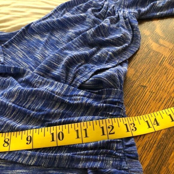 Plenty by Tracy Reese Blue Surplice Bodycon Midi Dress - Picture 8 of 13